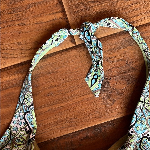 Athleta Geometric Swim Camisole in Blue and Green - Size 36C - Picture 3 of 8